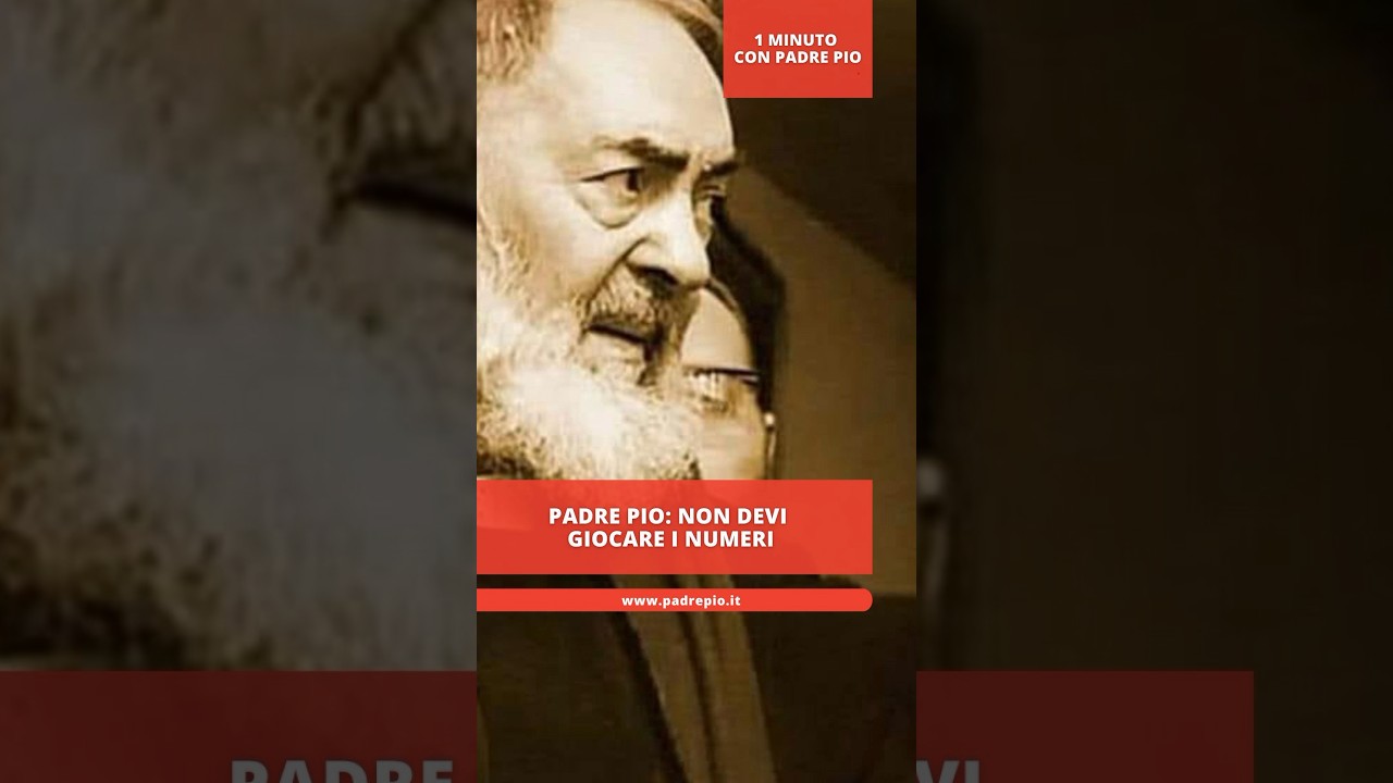 Padre Pio: Não jogue nos números #unminutoconpadrepio